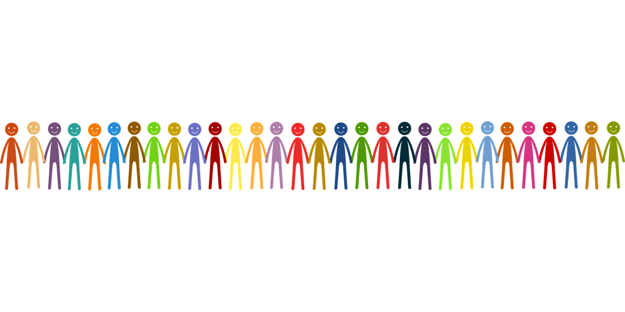Vielfalt ist bunt - Menschen sind unterschiedlich. Grafik Pixabay Crowd vielfalt_bunt_menschen_pixabay