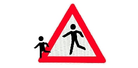 Kinder Strassenschild