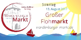 Am Sonntag den 13. August 2017 ist wieder grosser Strassenflohmarkt in Wardenburg im LK Oldenburg. Ausstelleranmeldungen unter Tel.: 0173-9424897 oder per EMail unter info(et)wardenburger-markt.de - Anmeldeformular fuer Aussteller unter http://www.wardenburger-markt.de Flohmarkt_Wardenburg_LK_Oldenburg_Wardenburger_Markt