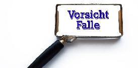 vorsicht falle