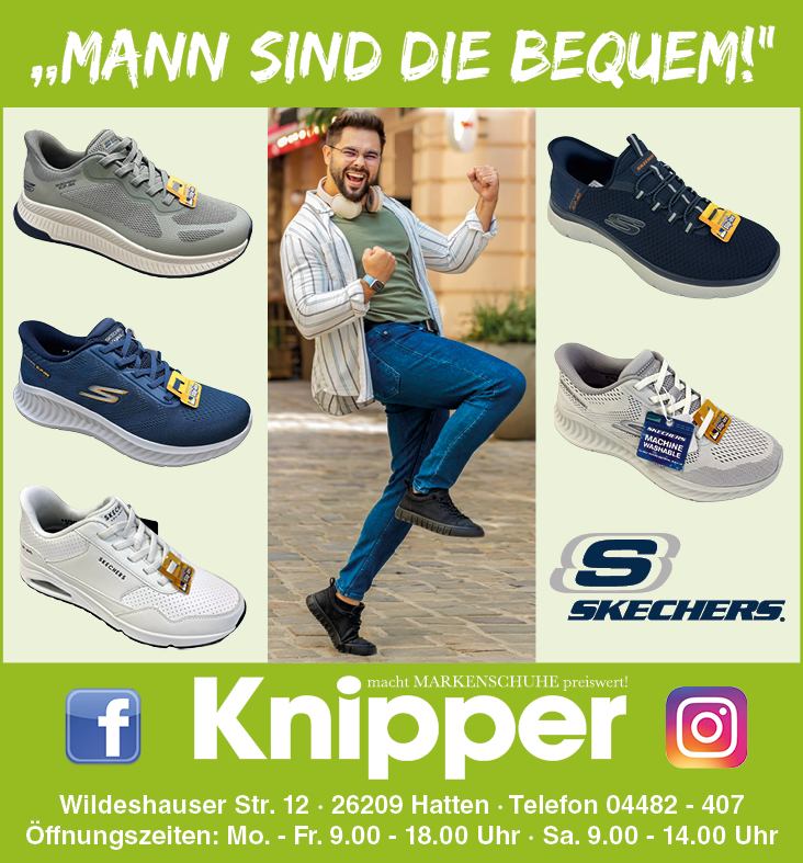 Bequeme Schuhe bei Knipper Schuhhaus Hatten - www.schuhhaus-knipper.de schuhe_kaufen_hatten_schuhhaus_knipper_anhzeige_zeitung_wh-meine-region