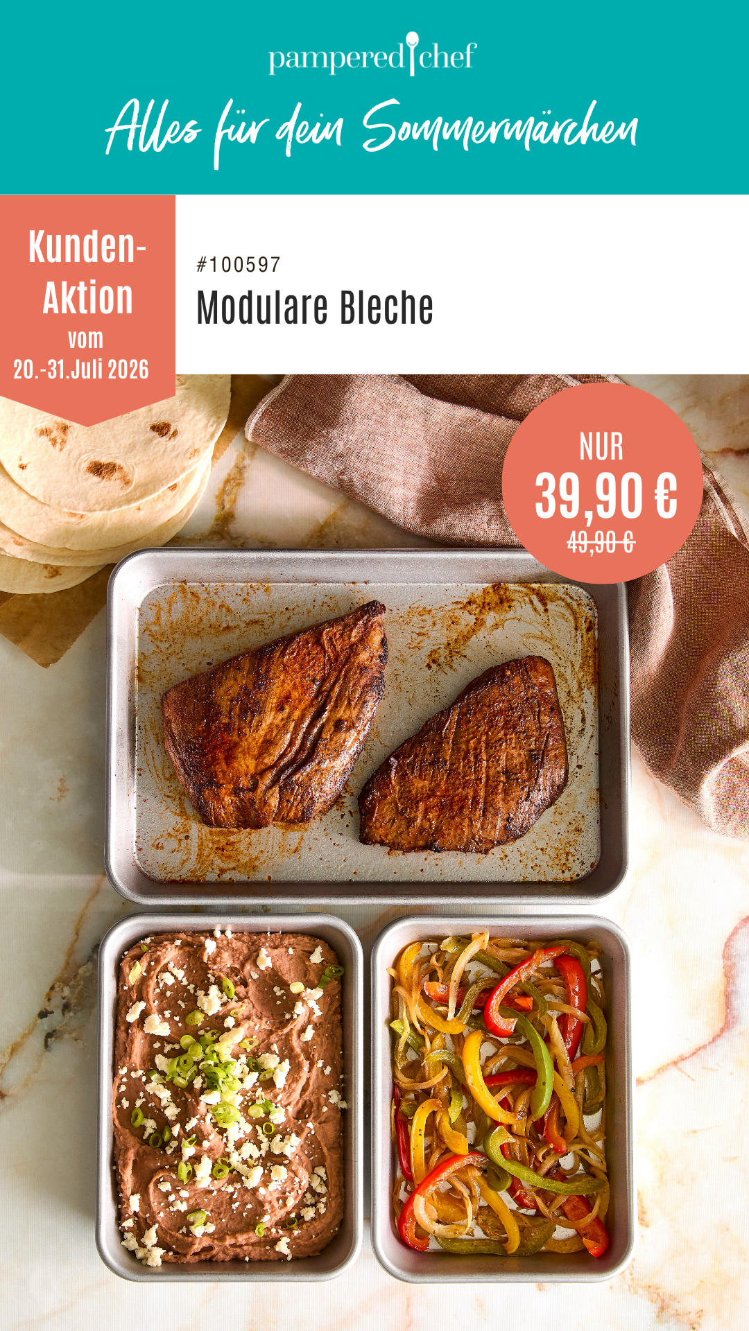 Modulare Bleche im Angebot bei Pampered Chef Deutschland www.pc-stoneware.de modulare-bleche-pampered-chef-angebot