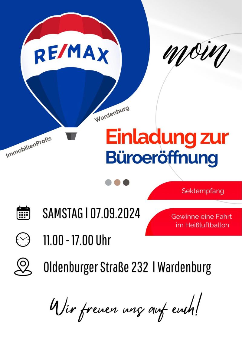 remax_wardenburg_einladung_büroeröffnung_plakat