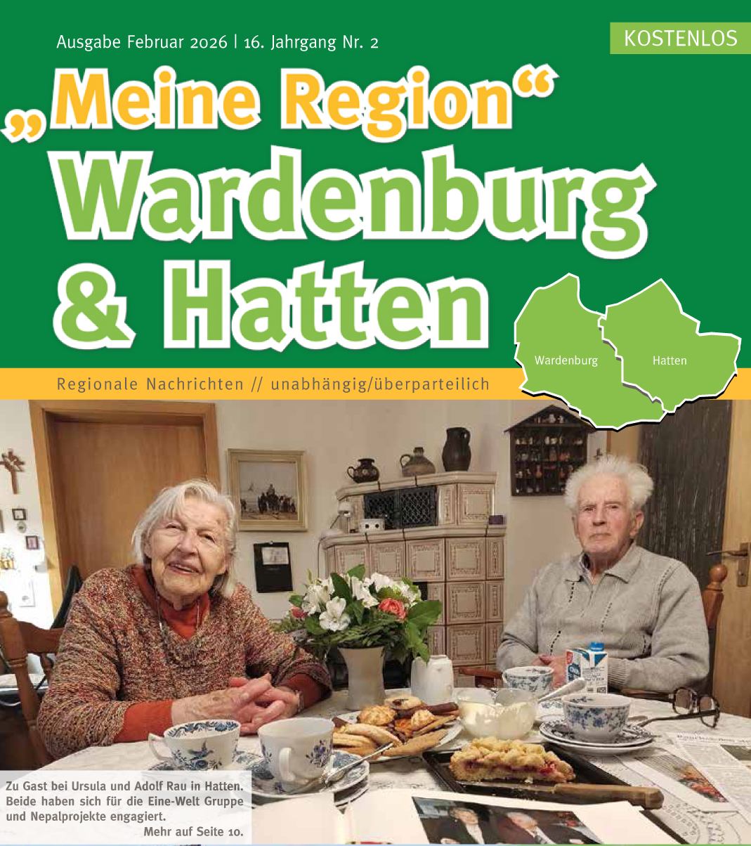 Meine Region Wardenburg & Hatten Zeitung Ausgabe Februar 2026 kostenlos lesen als PDF unter https://meineregion-verlag.de/magazin/wardenburg-meine-region-ausgabe-2-2026/ rau_sandkrug_zeitung_wardenburg_hatten_februar_2026