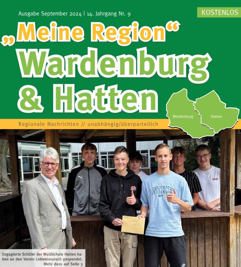 WH Meine Region Zeitung Hatten + Wardenburg Ausgabe September 2024 - Schüler der Waldschule spenden für guten Zweck