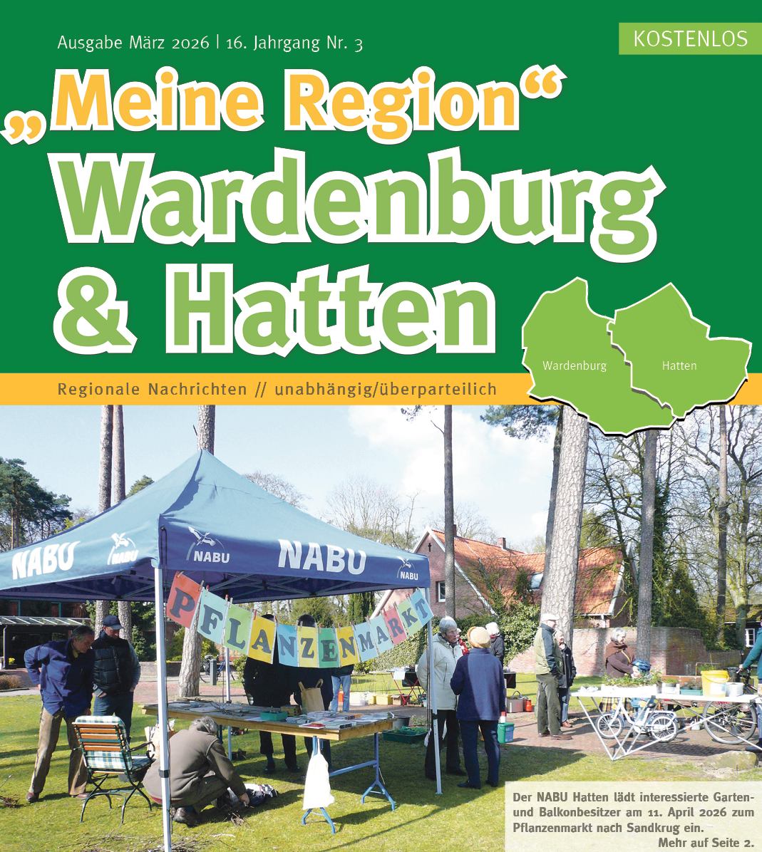 Zeitung Wardenburg + Hatten Meine Region WH Ausgabe März 2026 hier kostenlos als PDF Onlineausgabe die Regionalzeitung Landkreis Oldenburg lesen Zeitung Wardenburg + Hatten Meine Region WH Ausgabe März 2026 hier kostenlos als PDF Onlineausgabe die Regionalzeitung Landkreis Oldenburg lesen