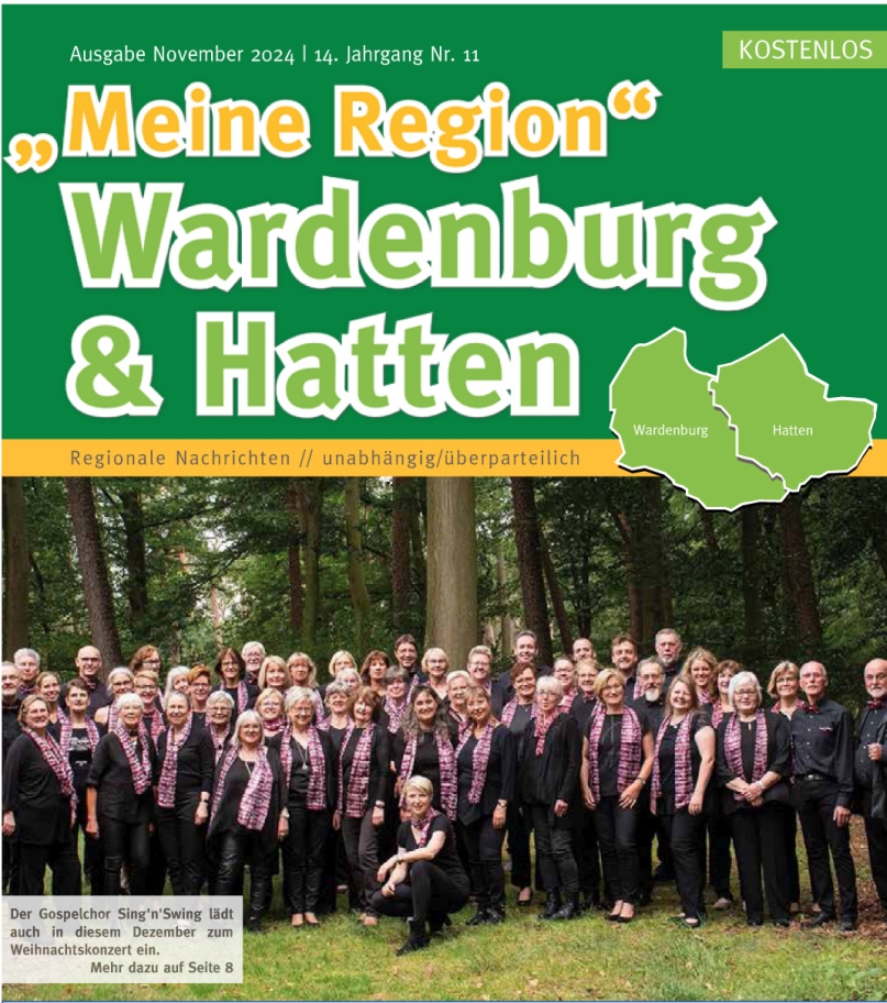 Meine Region Wardenburg & Hatten Zeitung kostenlos Ausgabe 11-2024 PDF online unter https://meineregion-verlag.de/magazin/wardenburg-meine-region-ausgabe-11-2024/