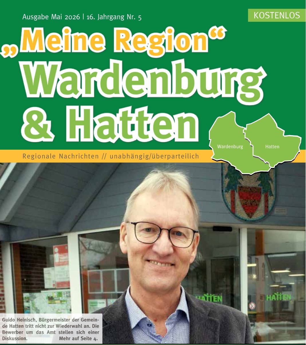 WH Meine Region Wardenburg Hatten Oldenburg Zeitung Ausgabe Mai 2026 - Guido Heinisch Titelblatt. Foto: Uta Grundmann-Abonyi wh-meine-region-zeitung-oldenburg-wardenburg-hatten-mai_2026_titelbild_guido_heinisch_buergermeister